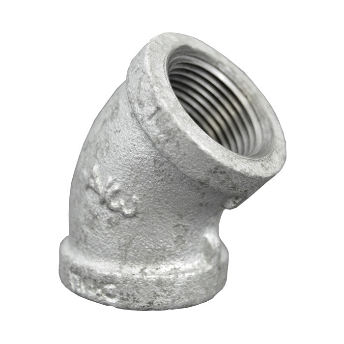 Galvanized Malleable 45 Elbow - FNPT