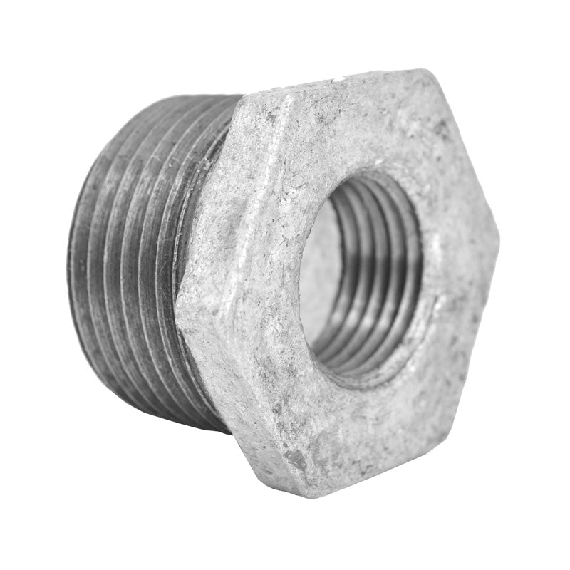 1" x 1/2" Galvanized Malleable Bushing - MNPT x FNPT (GMB112)