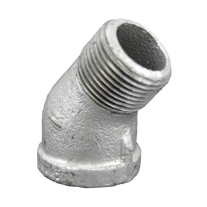 Galvanized Malleable 45 Street Elbow - FNPT x MNPT