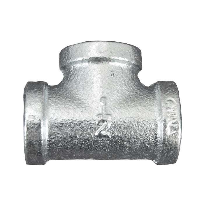 1/2" Galvanized Malleable Tee - FNPT