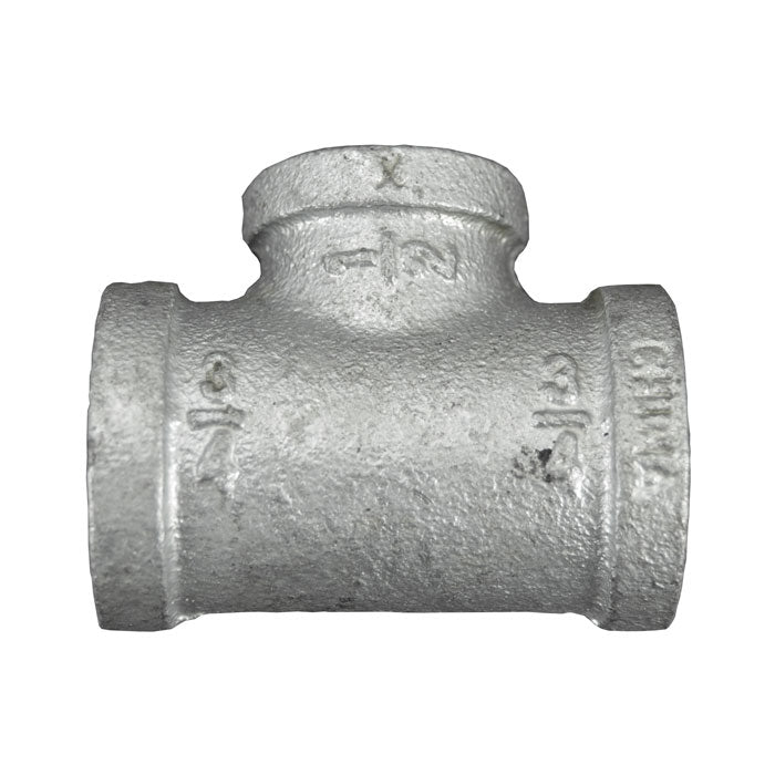 3/4" x 3/4" x 1/2" Galvanized Malleable Tee - FNPT