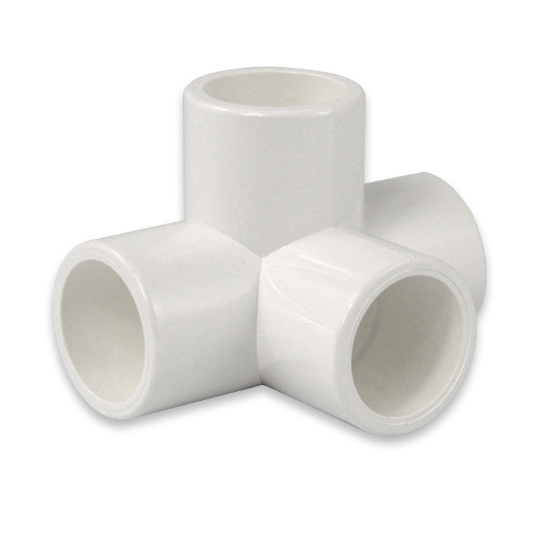 1/2" 4-way PVC Fitting - Furniture Grade
