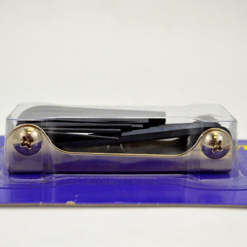 close up of hex key wrench set in package