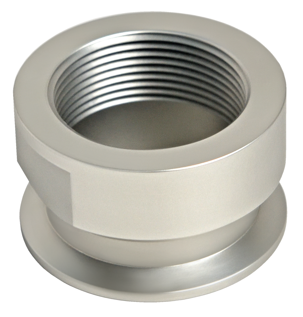 EchoBeam 1-1/2" x 2" Adapter, 316L Stainless Steel, NPT to Tri-Clamp