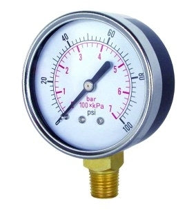 1.5” Model 20 Pressure Gauge, 0-60 PSI