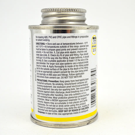 Oatey Clear Cleaner Directions for Use