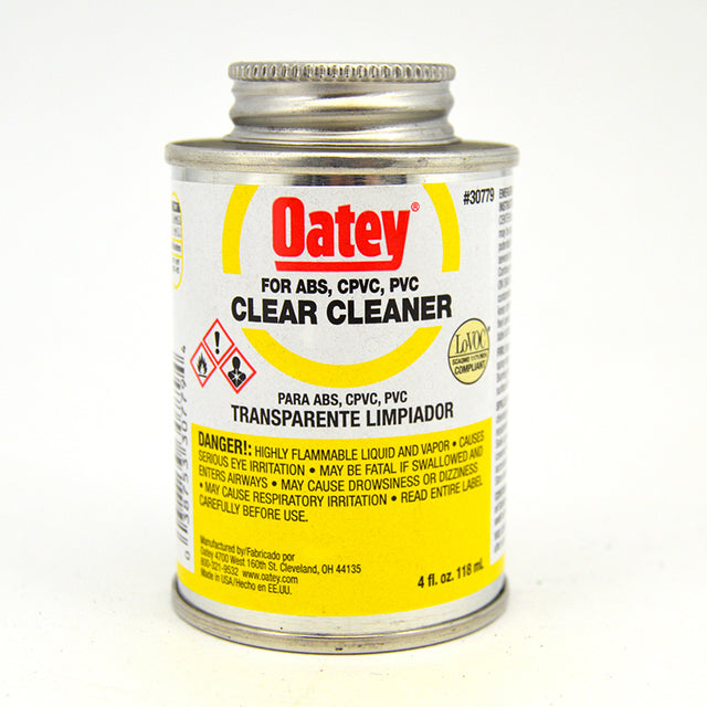 Oatey Clear Cleaner for PVC CPVC and ABS - 4 oz