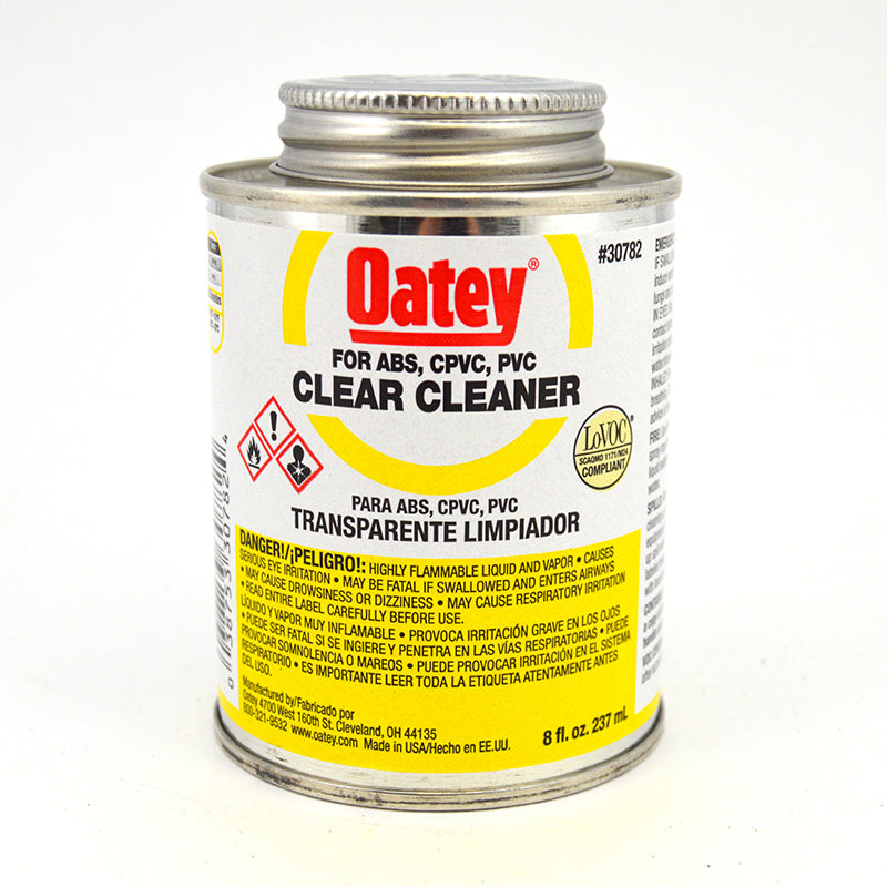 Oatey Clear Cleaner for PVC, CPVC, ABS Pipe - 8 oz