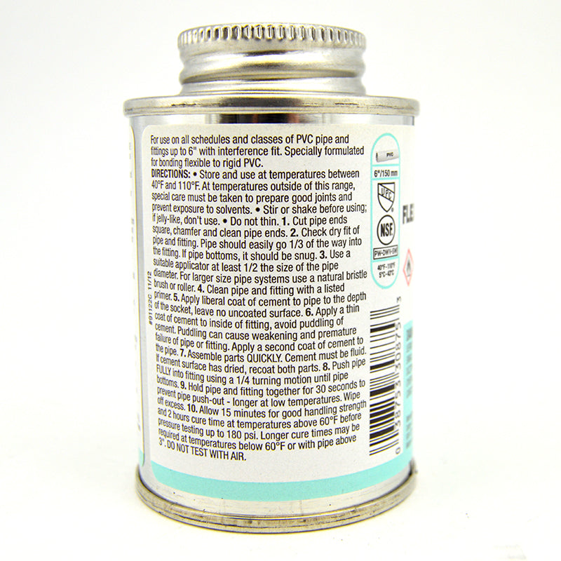 Oatey Flexible PVC Cement Directions