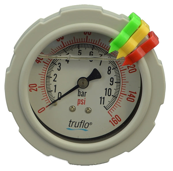 2-1/2" Truflo OBS-B Series Center Mount Pressure Gauge & Isolator (OBS-B-P-0-160)