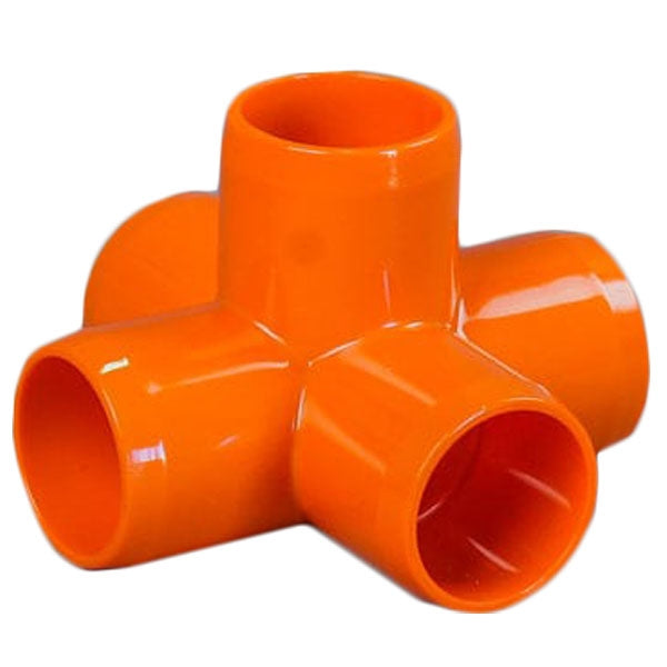 Orange 1-1/2" Furniture Fitting 5-way (FF-5W-015-ORANGE)