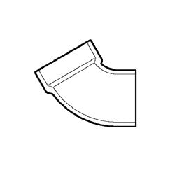 1-1/2" DWV PVC 1/6 Bend - Street D320-015