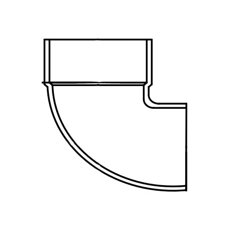 4" DWV PVC Vent Elbow - Street D333-040