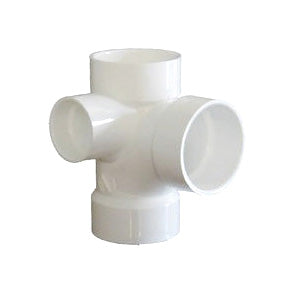 3" x 3" x 3" x 2" DWV PVC Sanitary Tee with Right Side Inlet D417-338