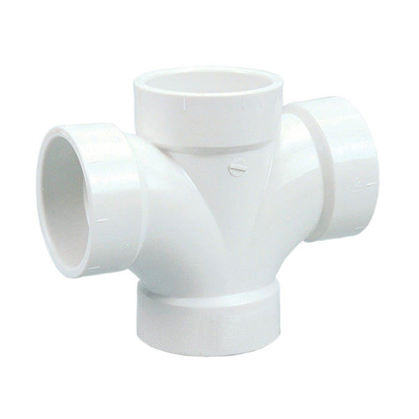 3" DWV PVC Double Sanitary Tee D428-030