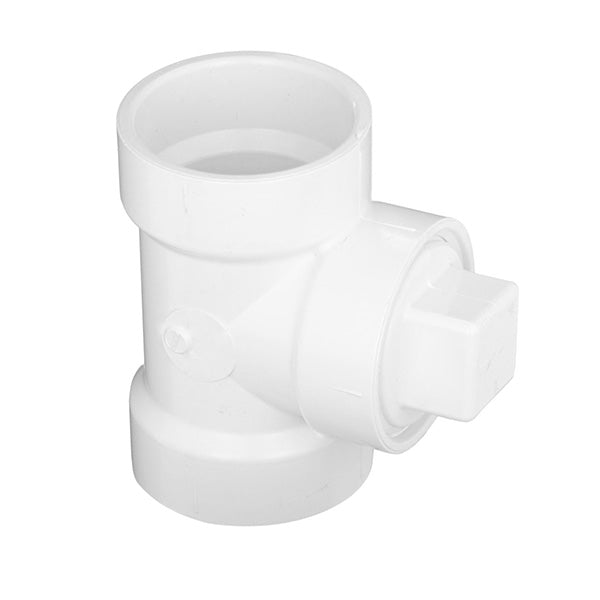 4" DWV PVC Cleanout Tee with C.O. Plug (P444X-040 / D443-040)