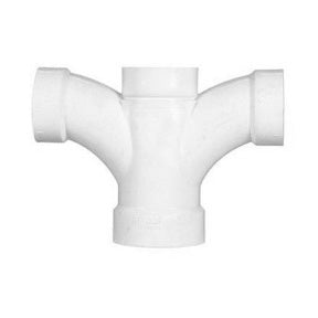 2" x 2" x 2" x 2" DWV PVC Double Fixture Fitting P500-020