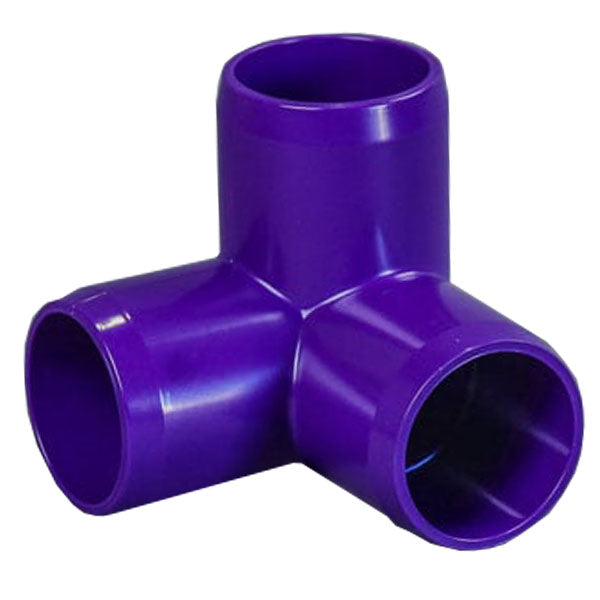 Purple 1-1/4" Furniture Fitting 3-way (FF-3W-012-PURPLE)