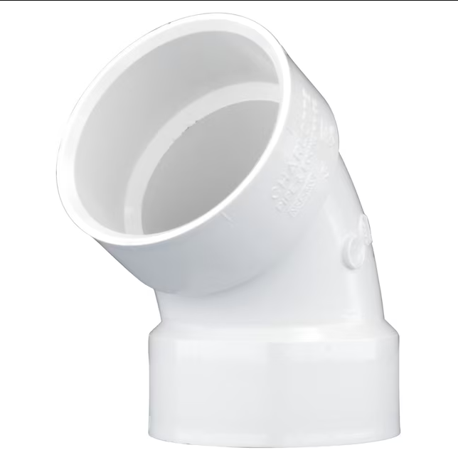 3" PVC DWV 60 Degree Street Elbow 1/6 Bend Elbow Socket x Socket