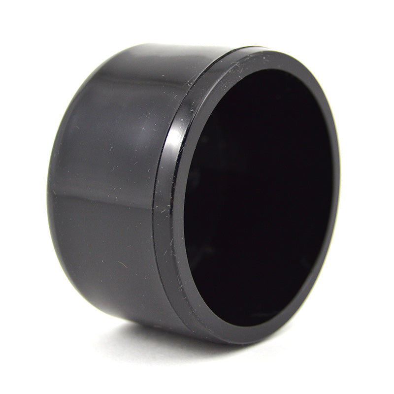 1-1/2" Black PVC Cap - Furniture Grade