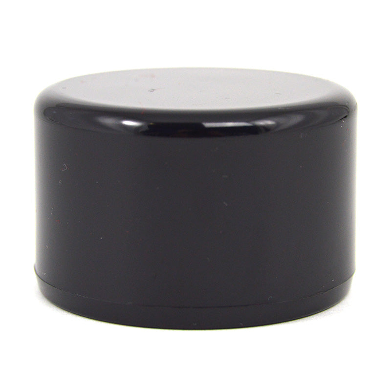 1-1/2" Black PVC Cap - Flat Top