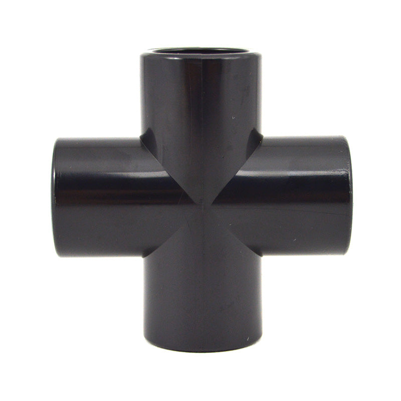 1/2" PVC Cross - Black Furniture Grade