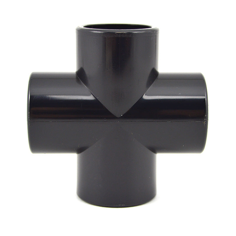 3/4" PVC Cross - Black Furniture Grade