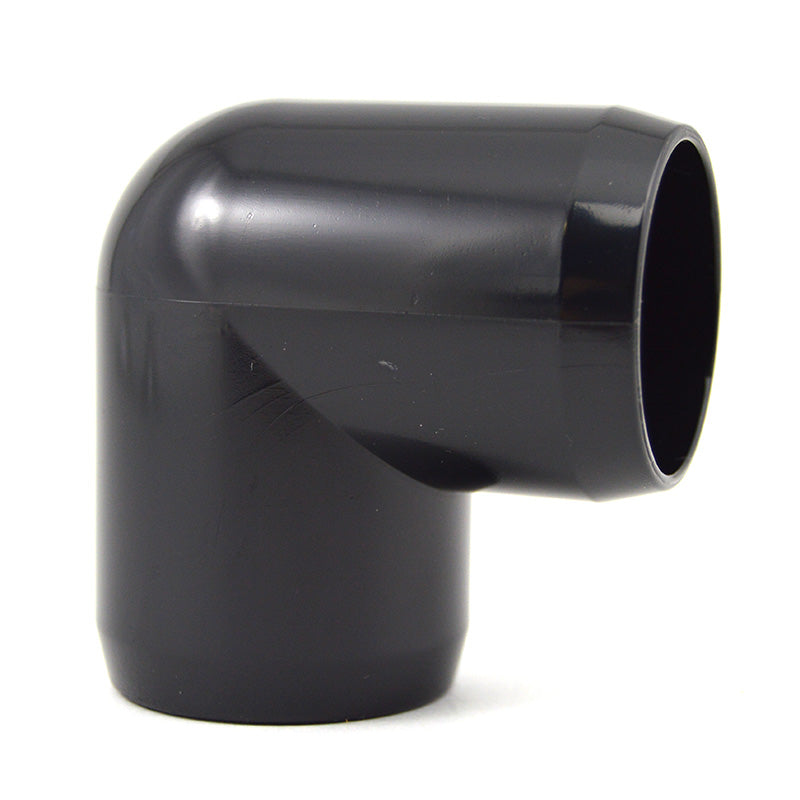1" PVC 90 Degree Elbow - Black Furniture Grade