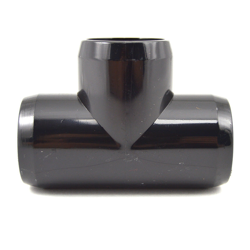 1" PVC Tee Fitting - Black Furniture Grade