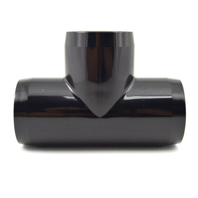 1-1/4" PVC Tee - Black Furniture Grade