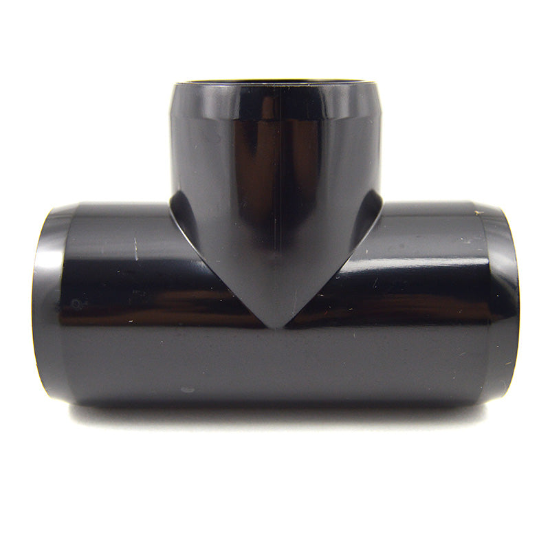 1-1/2" Black PVC Tee - Furniture Grade