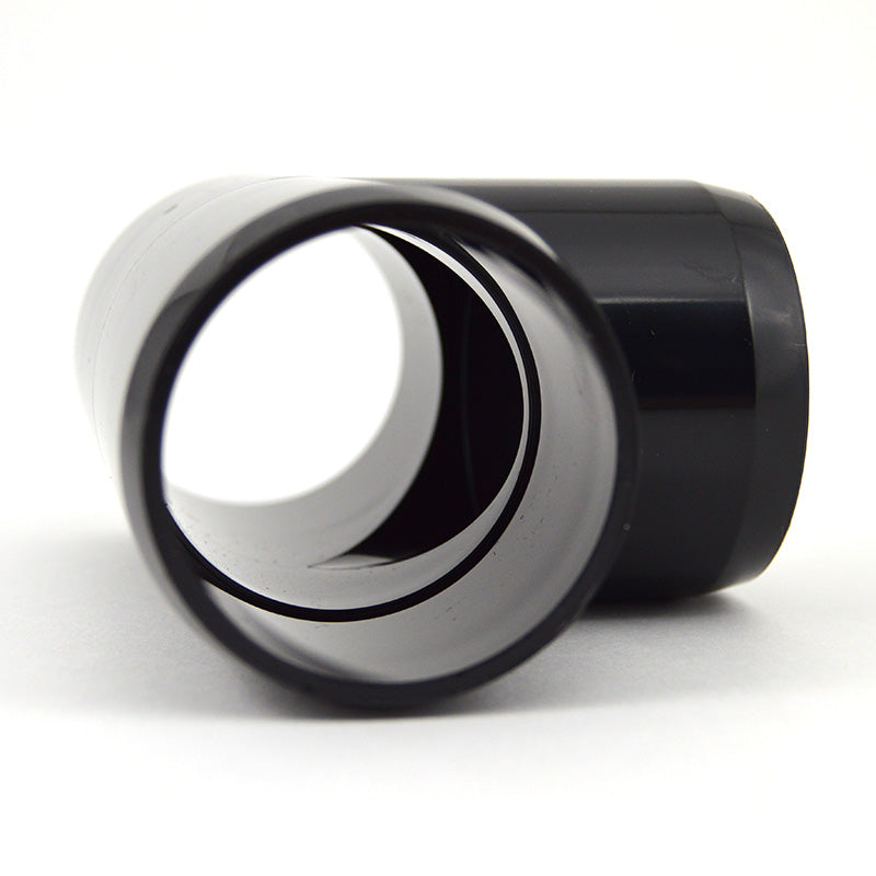 1-1/2" Black PVC Tee - Socket Ends