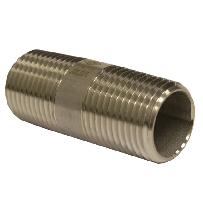 CLEARANCE - Smith-Cooper 1/2″ × 2″ Stainless Steel Welded Nipple