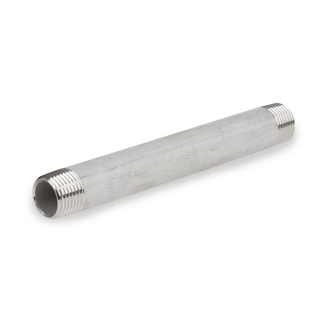 CLEARANCE - Smith-Cooper 1/2″ × 10" Stainless Steel Welded Nipple