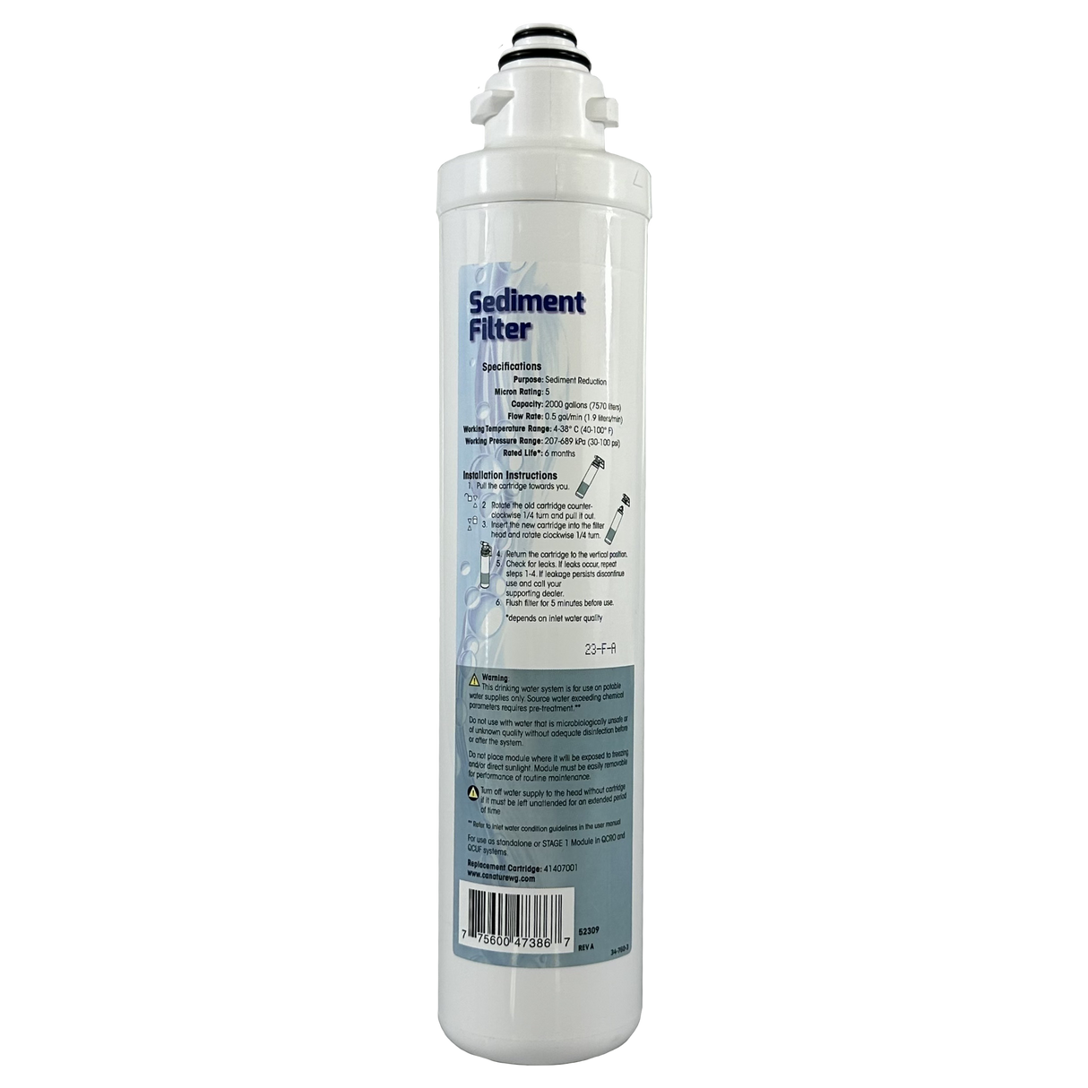 Quick Change Sediment Filter 41407001
