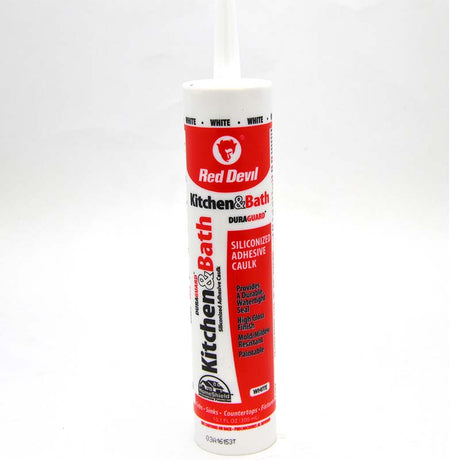 Red Devil Duraguard Kitchen & Bath Siliconized Adhesive Caulk White 10.1 fl oz.