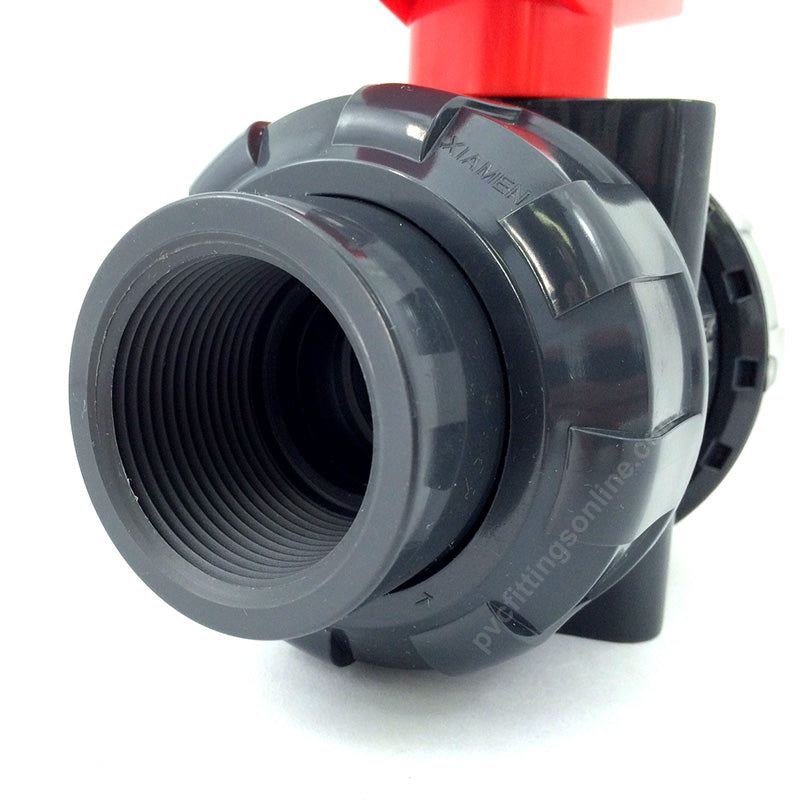 1-1/4" Threaded PVC True Union Ball Valve