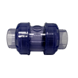 1 1/4" Clear PVC True Union Swing Check Valve - Socket (SK-TUSC-012) - front