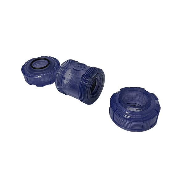 1 1/4" Clear PVC True Union Swing Check Valve - Socket (SK-TUSC-012) - expanded