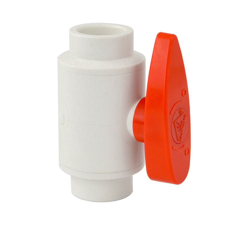 White Socket Style Compact Ball Valve