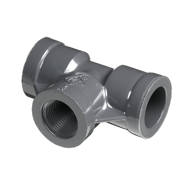 3/4" Sch 80 PVC Tee - Soc x Fipt 802-007