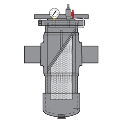 Gray PVC Simplex Basket Strainer