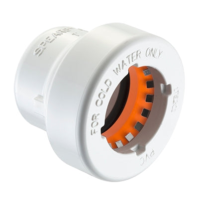 White PVC GripLoc Cap Fitting