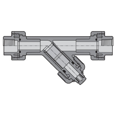 Gray PVC Industrial Y-Strainer