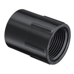 1-1/2" Black Sch 40 PVC Female Adapter - Socket x FIPT (435-015B)