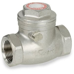 1-1/4" Sharpe 316 Stainless Steel Swing Check Valve - Threaded
