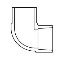 2" Clear PVC 90 Street Elbow 409-020L