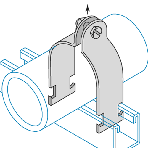 1 1/2" Stainless Steel Strut Clamp - Power Utility Products RIG-1 1/2-SS4