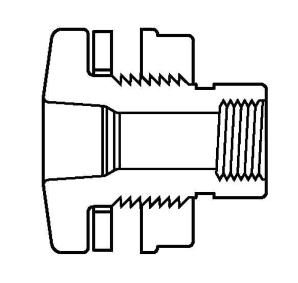 1/2" PVC Tank Adapter - Viton SxFPT 8171V-005