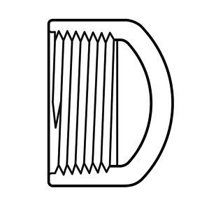 Threaded cap - 8"